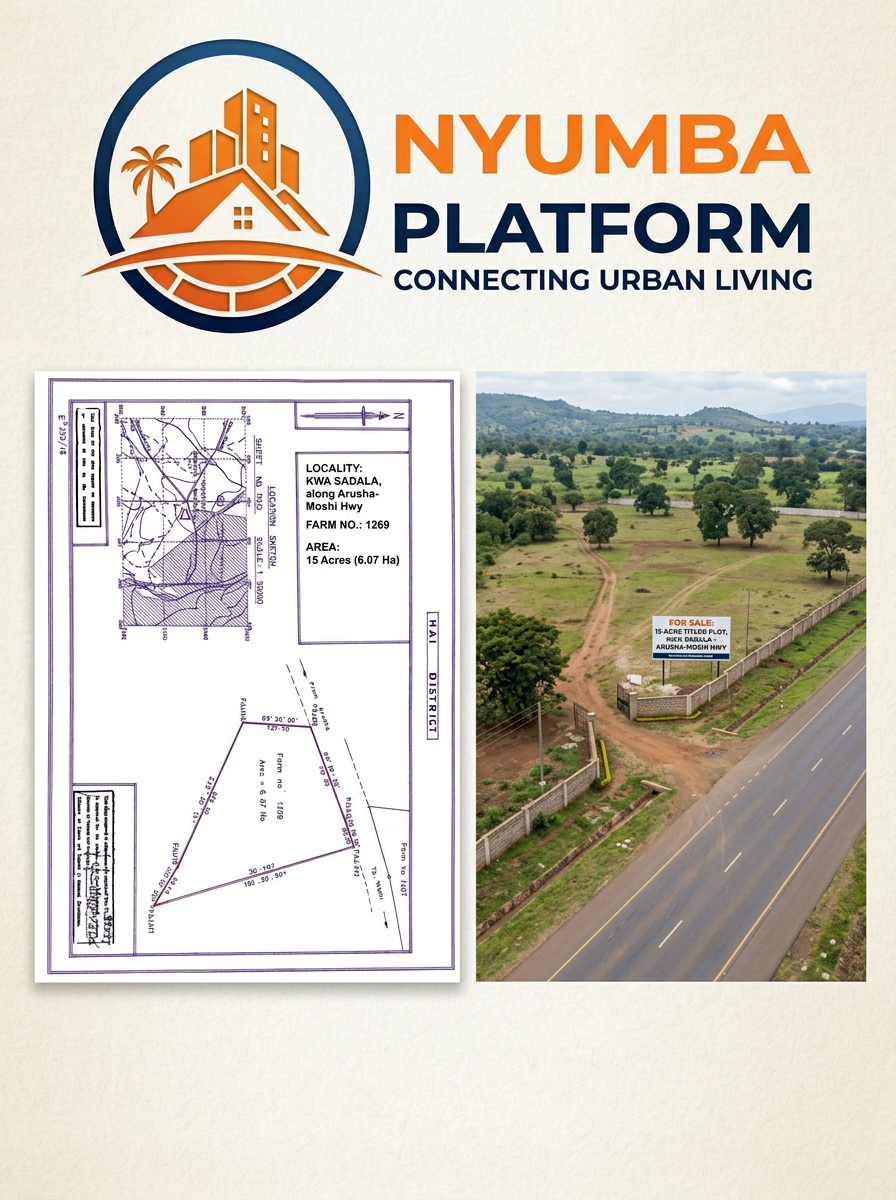 15‑acre titled plot, located at Kwa-Sadala
